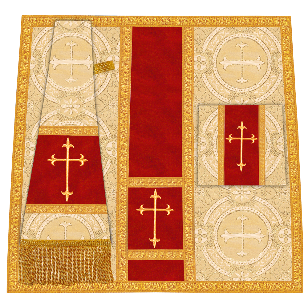 Gothic Chasuble vestment with Golden Lace