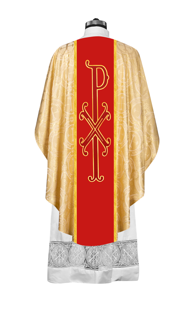 Gothic Chasuble with PAX Motif and Golden Trims