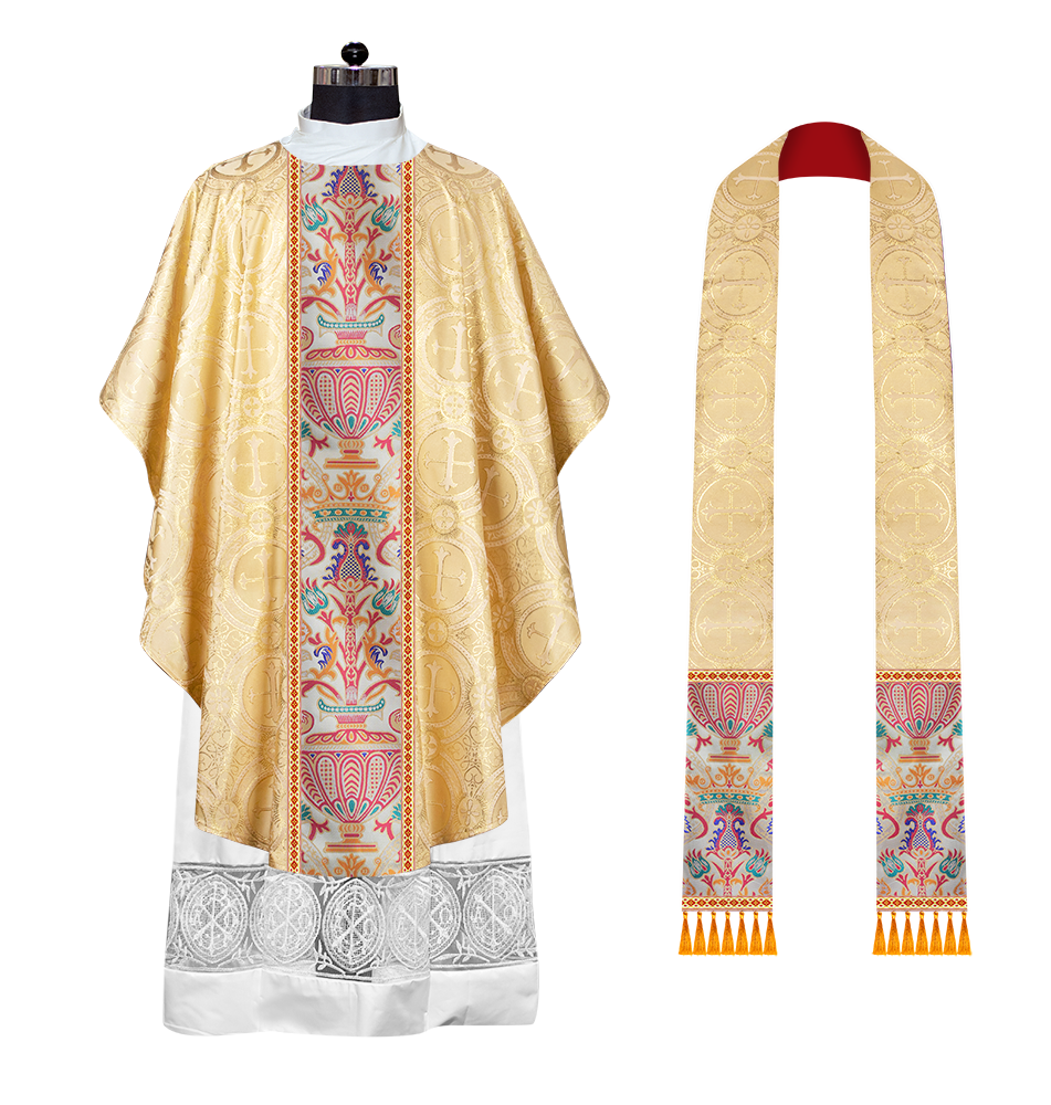 Coronation Tapestry Chasuble Braided with Trims