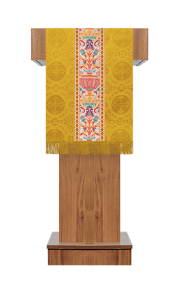 Pulpit/Lectern with Tapestry and Trims