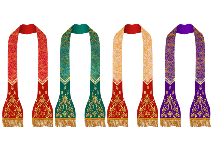 Set of Four Adroned Roman stole