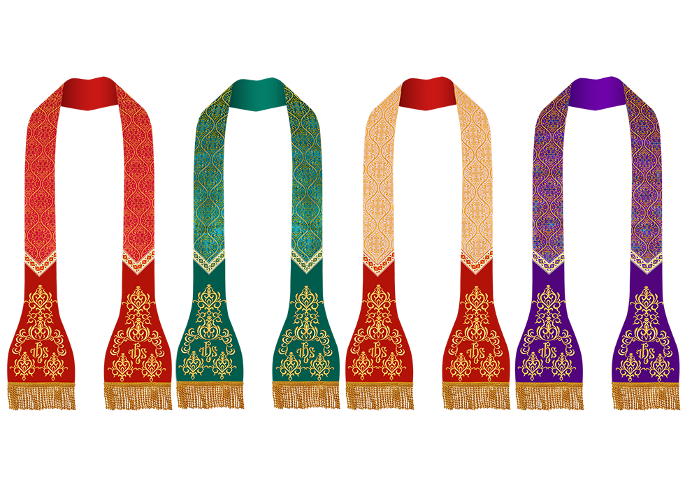 Set of Four Roman Stole with Ornate trims