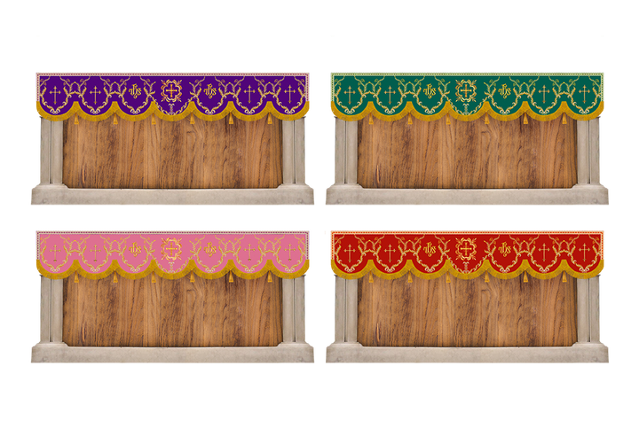 Set of Four Adorned Superfrontal with Embroidered Trims