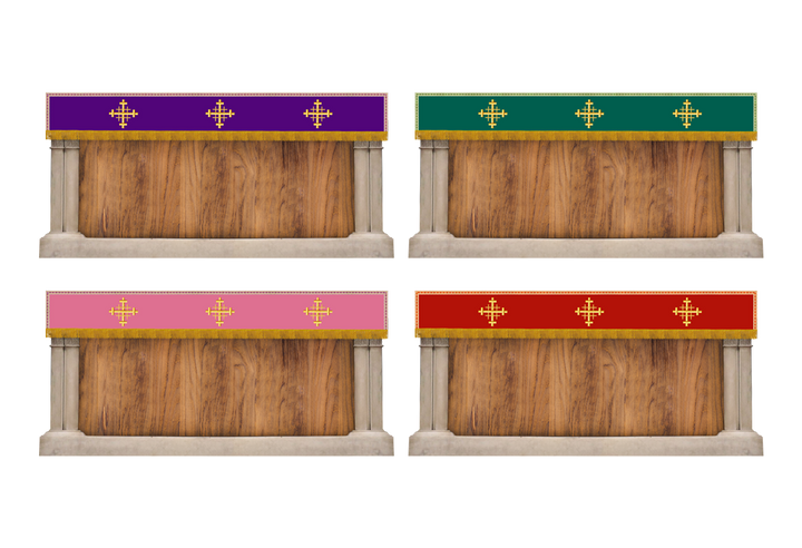 Set of Four Superfrontal with Embroidered Cross
