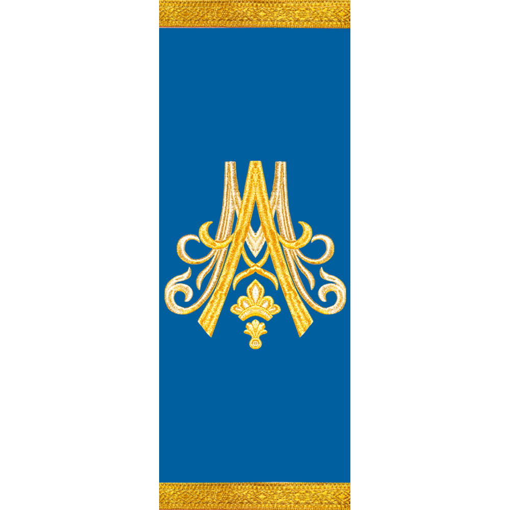 Marian Clergy Stole with Golden Trims