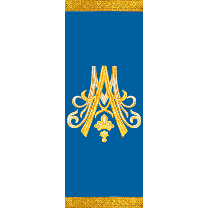 Marian Clergy Stole with Golden Trims
