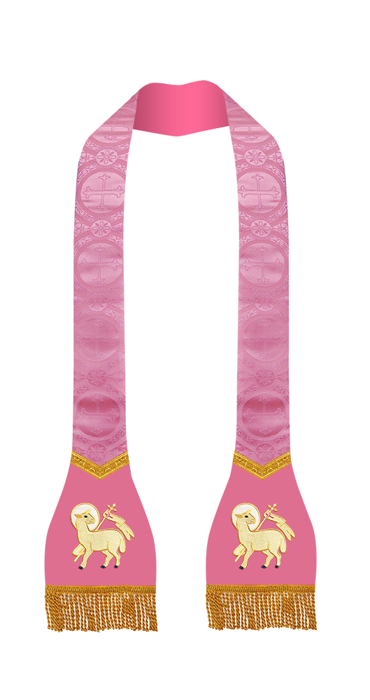 Spiritual Roman Stole with Embroidered Motif