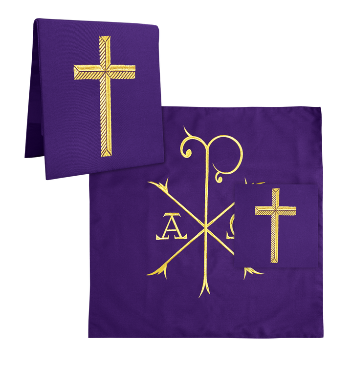 Conjunto de paramentos para la misa de Cuaresma