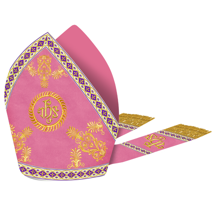 Catholic Mitre with Embroidery and Trims