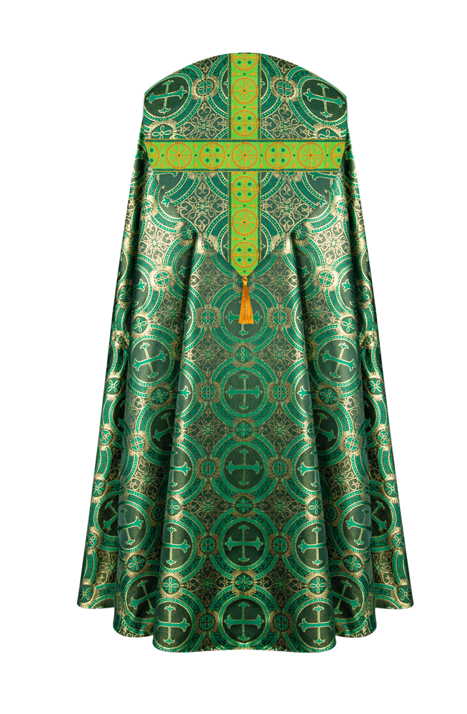 Gothic Cope with Woven Braided Orphrey