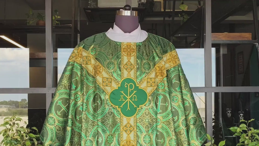 Monastic Chasuble Vestment with Y type braided orphrey
