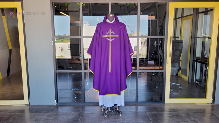 Lent Chasuble with Cross and Crown of Thornes