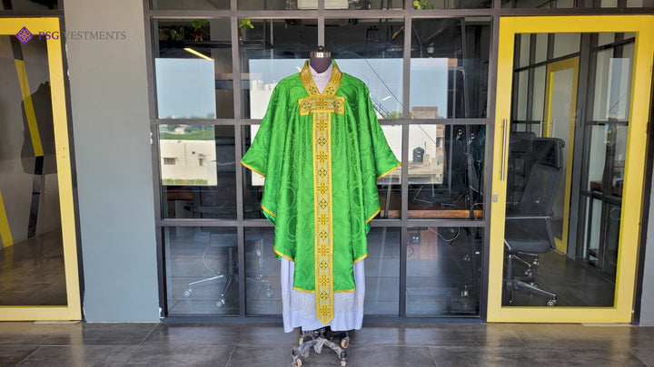 Gothic Chasuble Featuring Exquisite Woven Braids