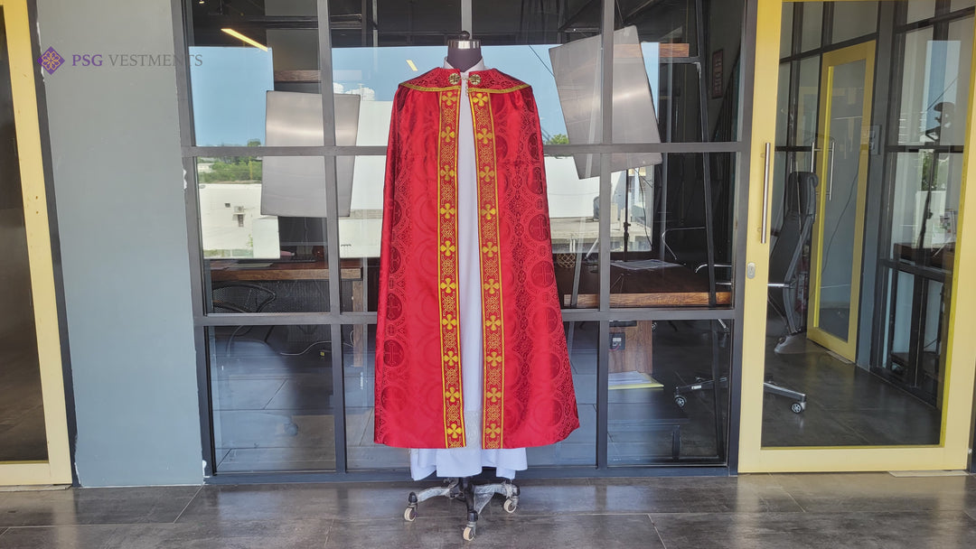 Gothic Cope with Adorned Detailed Braids