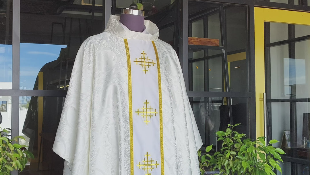 Gothic Chasuble with Cross Motif