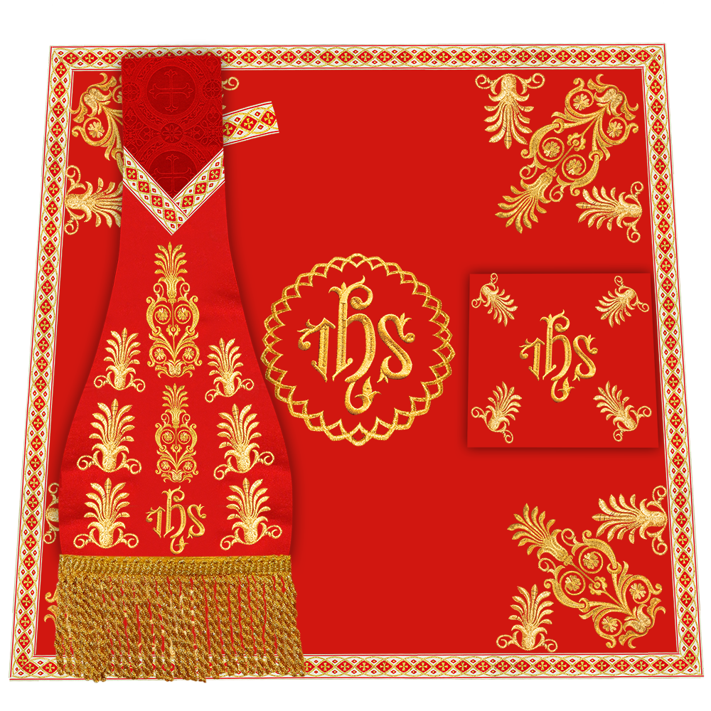 Roman Chasuble Vestments Adorned With Trims