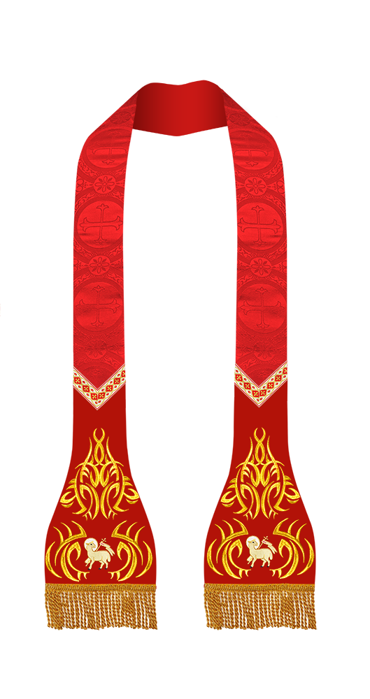 Embroidered Roman Stole with Motif
