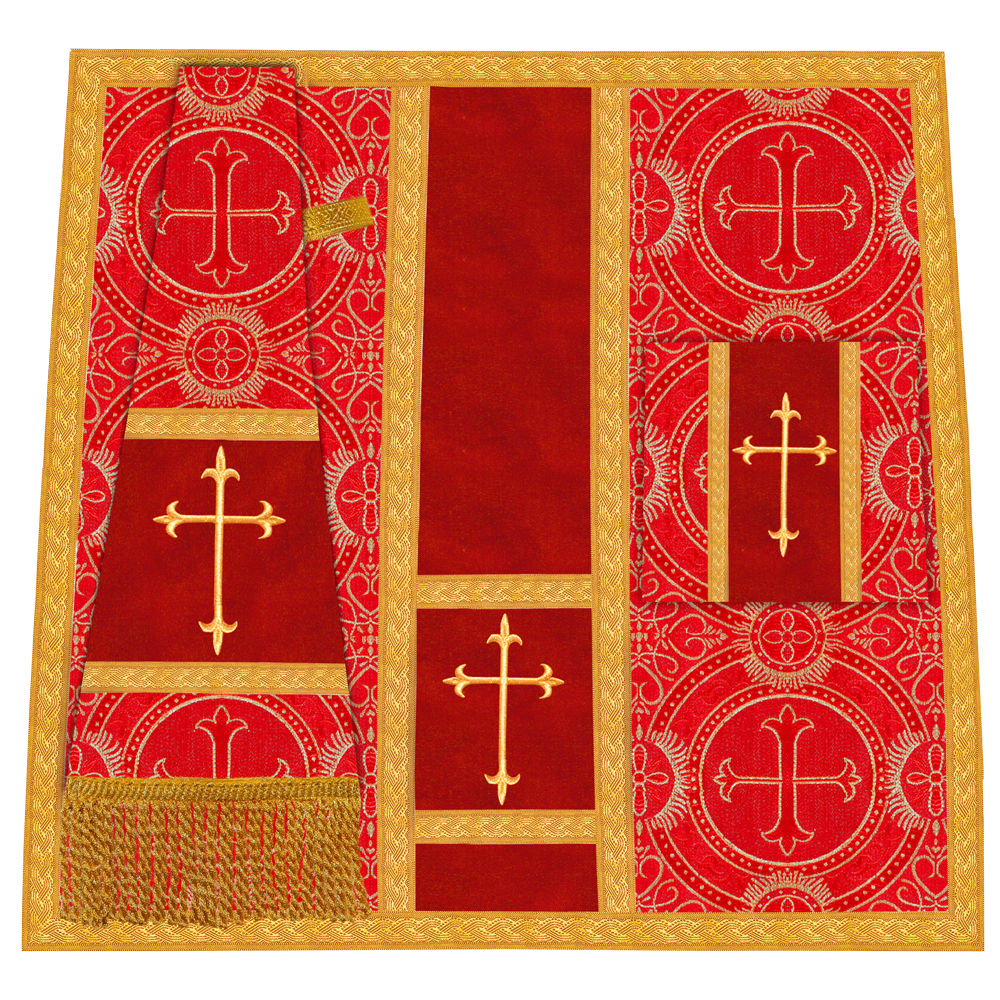 Gothic Chasuble vestment with Golden Lace