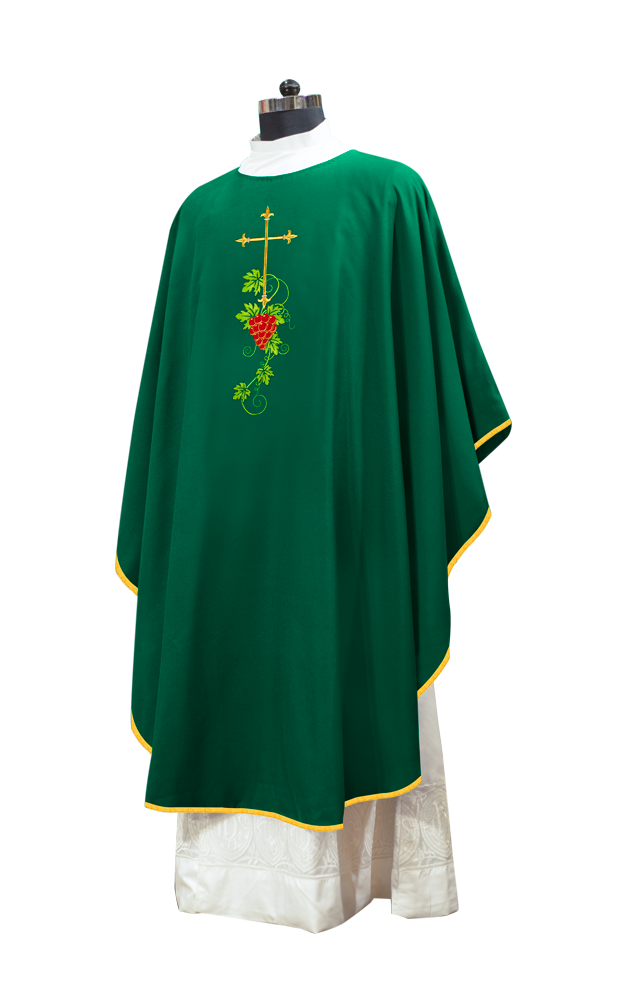 Gothic Chasuble with Grapes and Cross Motif