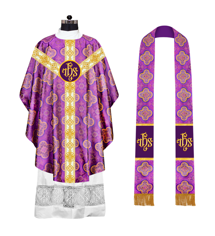 Gothic Chasuble Vestment with motifs