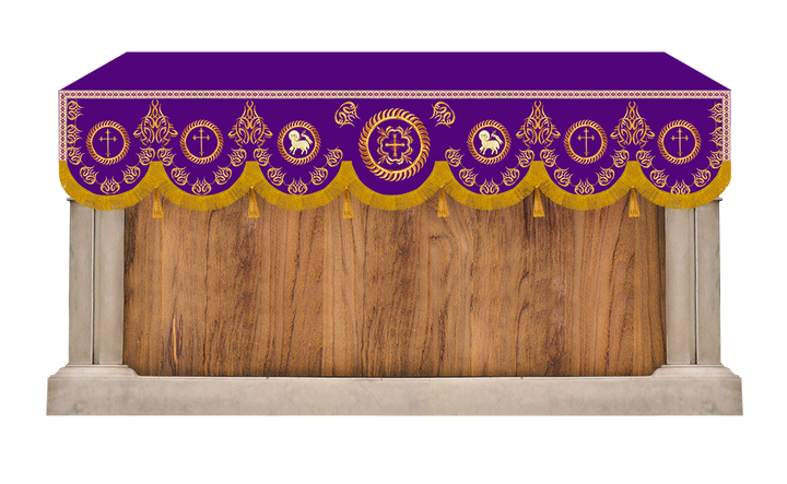 Liturgical Superfrontal with Embroidery Motif and Trims