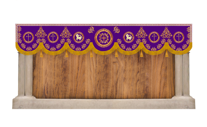 Liturgical Superfrontal with Embroidery Motif and Trims