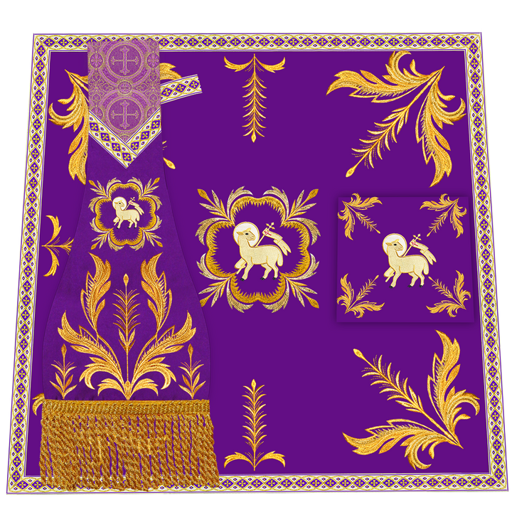 Mass Set Vestment with Embroidery Trims