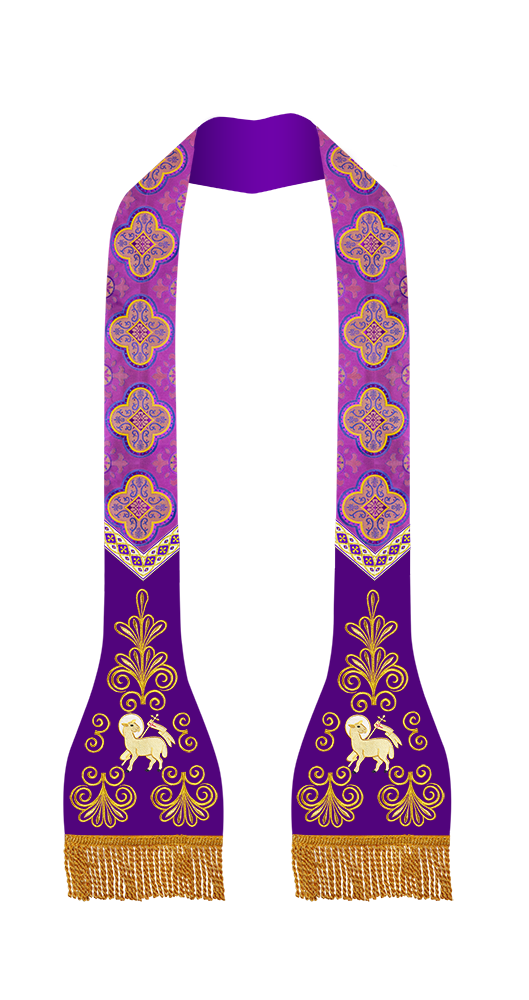 Roman Stole with Spiritual embroidery