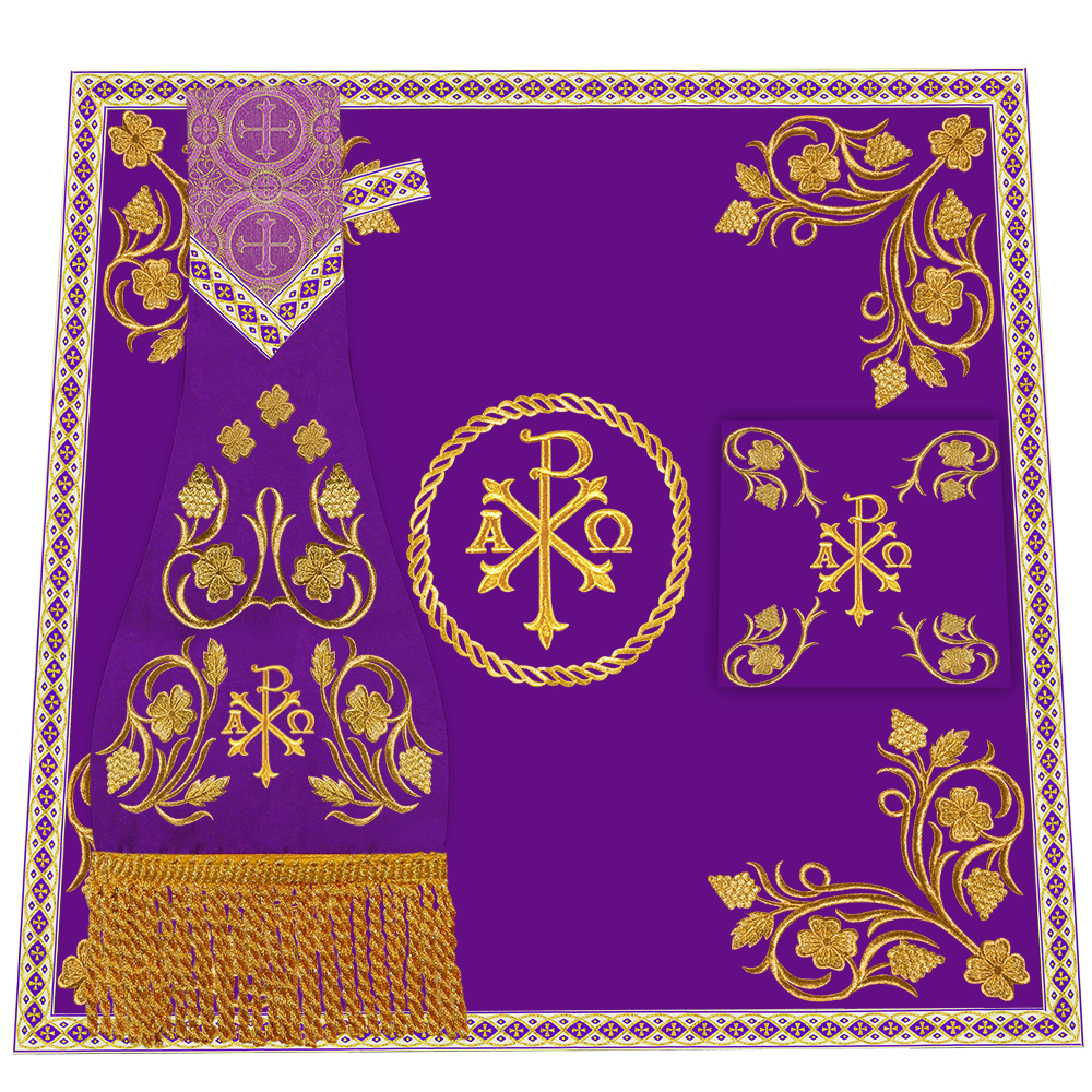 Gothic Cope Enhanced With Grapes Embroidery