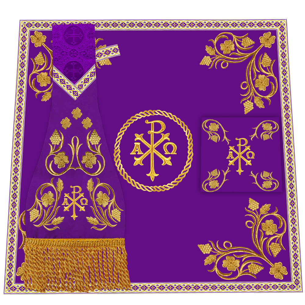 Gothic Cope Enhanced With Grapes Embroidery