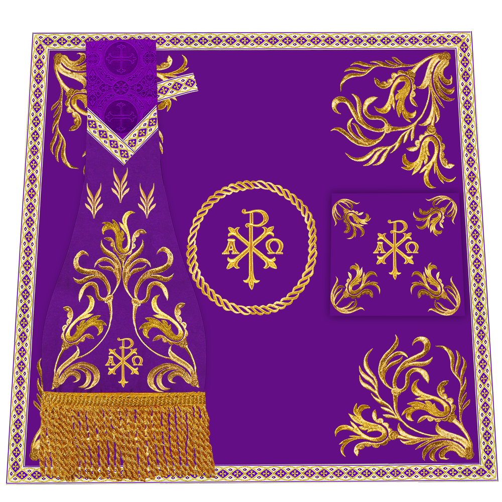 Mass Set Vestment with Embroidered motif