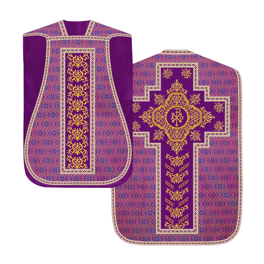 Set of Four Embroidered Roman Chasuble
