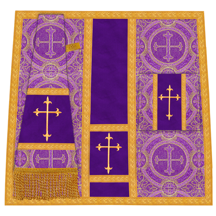 Gothic chasuble Vestment with Floral Design