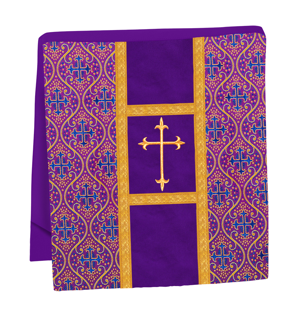 Gothic Chasuble vestment with Golden Lace