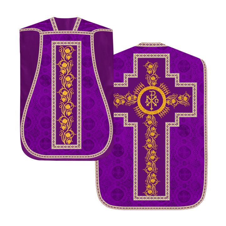 Set of Four Grapes Embroidery Roman Chasuble Vestments