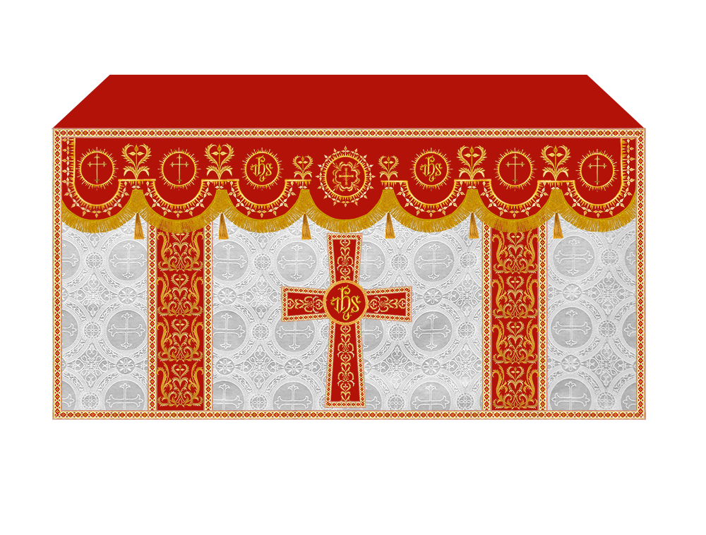 Communion Table Cloth with Embroidered Trims