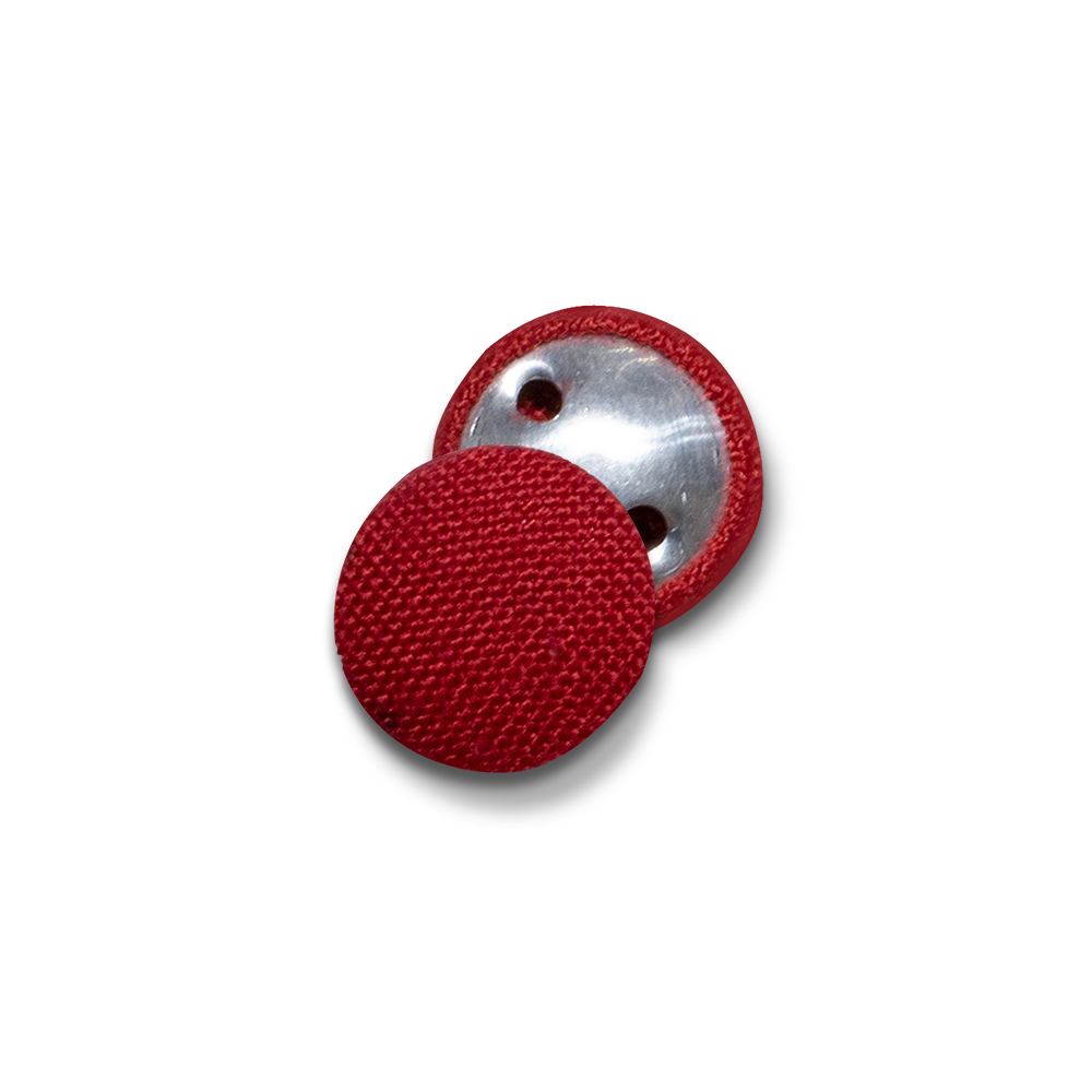 Red Fabric Covered Button