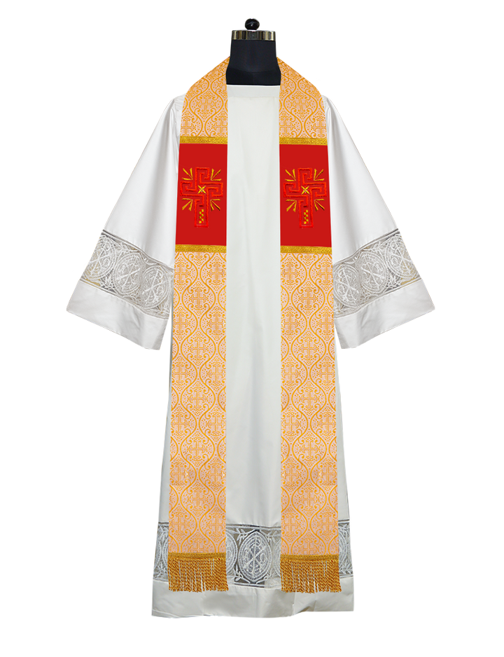 Glory Cross Embroidered Clergy Stole