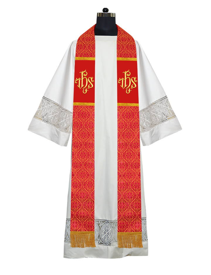 Set of 4 Clergy Stole with Spiritual motif
