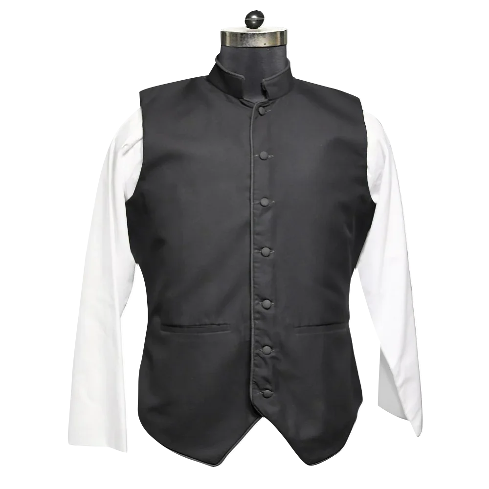 lightweight black summer dress Black Clerical Vest with Trims – PSG VESTMENTS