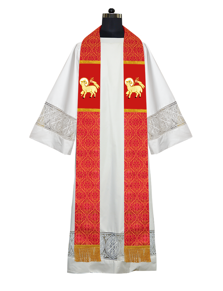 Set of 4 Clergy Stole with Spiritual motif