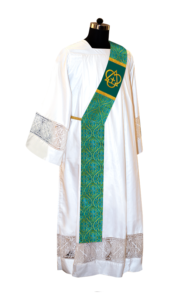 Deacon Stole Adorned with Trinity Motif