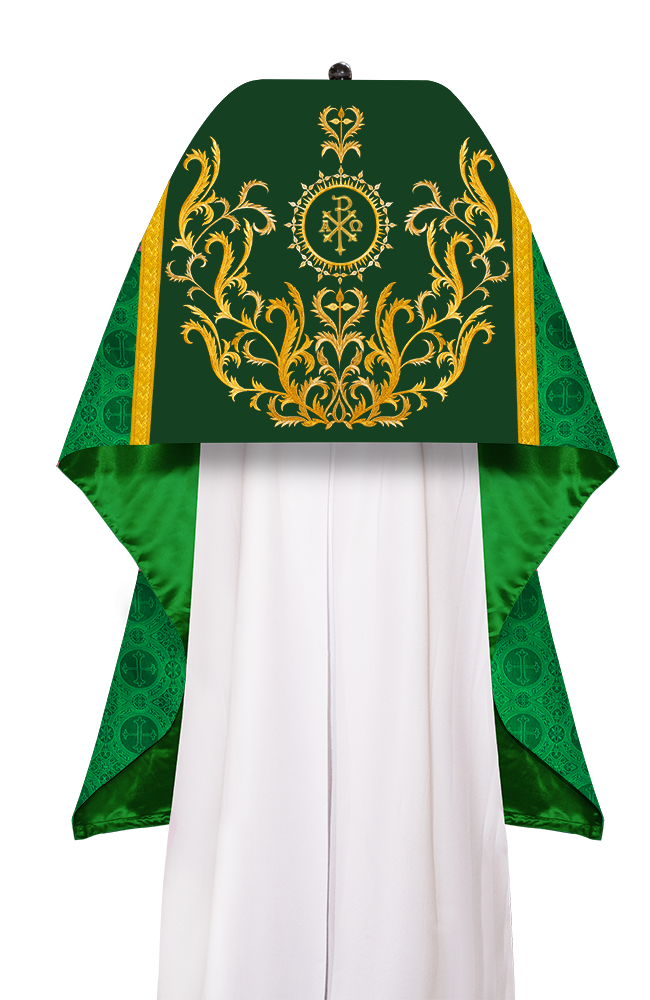 Liturgical motif embroidered Humeral Veil
