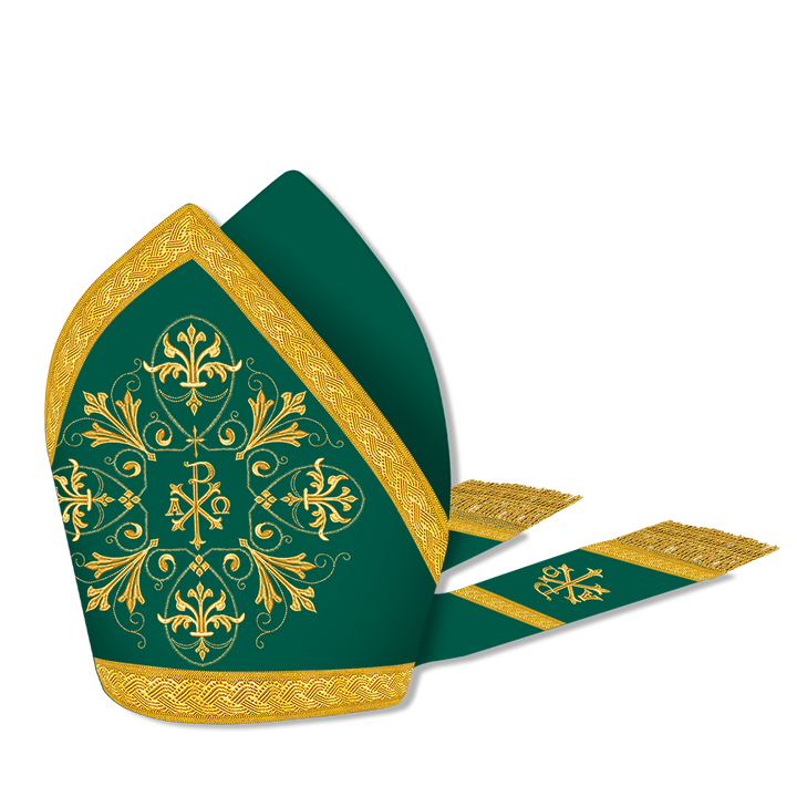 Mitre with embroidered motif