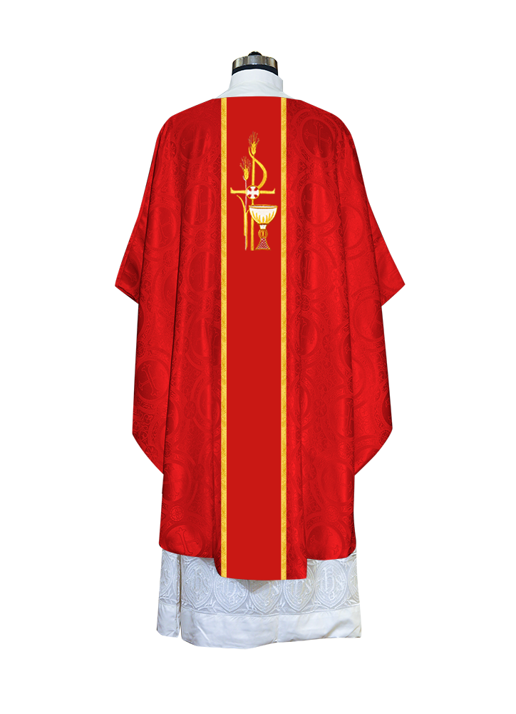 Gothic Chasuble Spiritual PAX with Chalice Motif