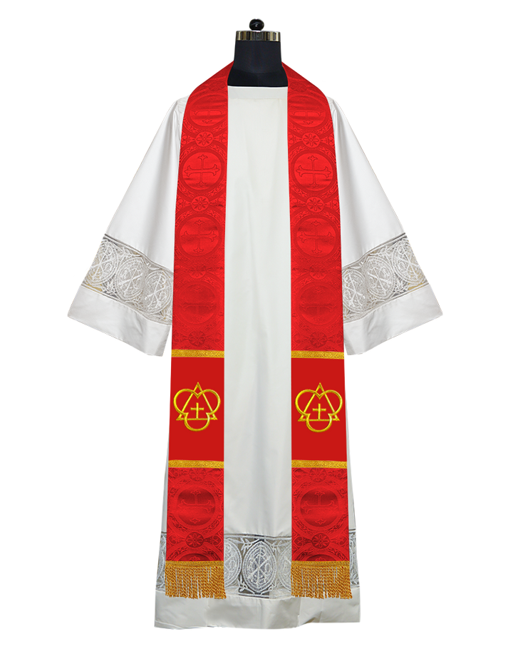 Trinity Motif Embroidered Priest Stole