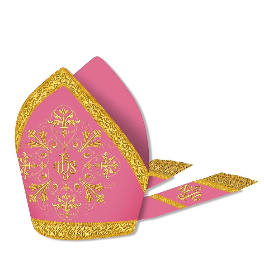Mitre with embroidered motif