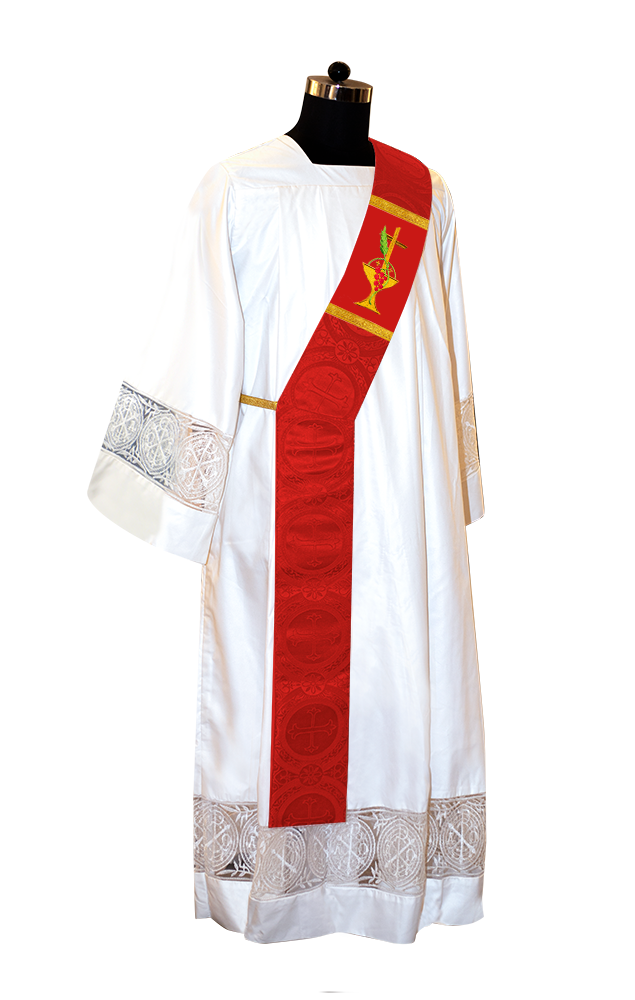 Set of 4 Communion Motif Adorned Deacon Stole