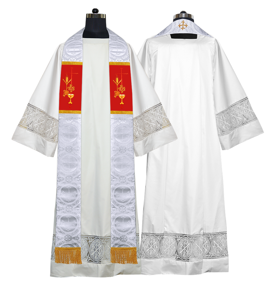 Emmer with IHS Embroidered Clergy Stole
