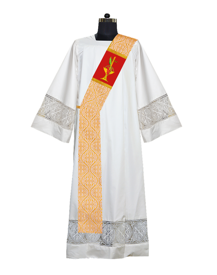 Set of 4 Communion Motif Adorned Deacon Stole